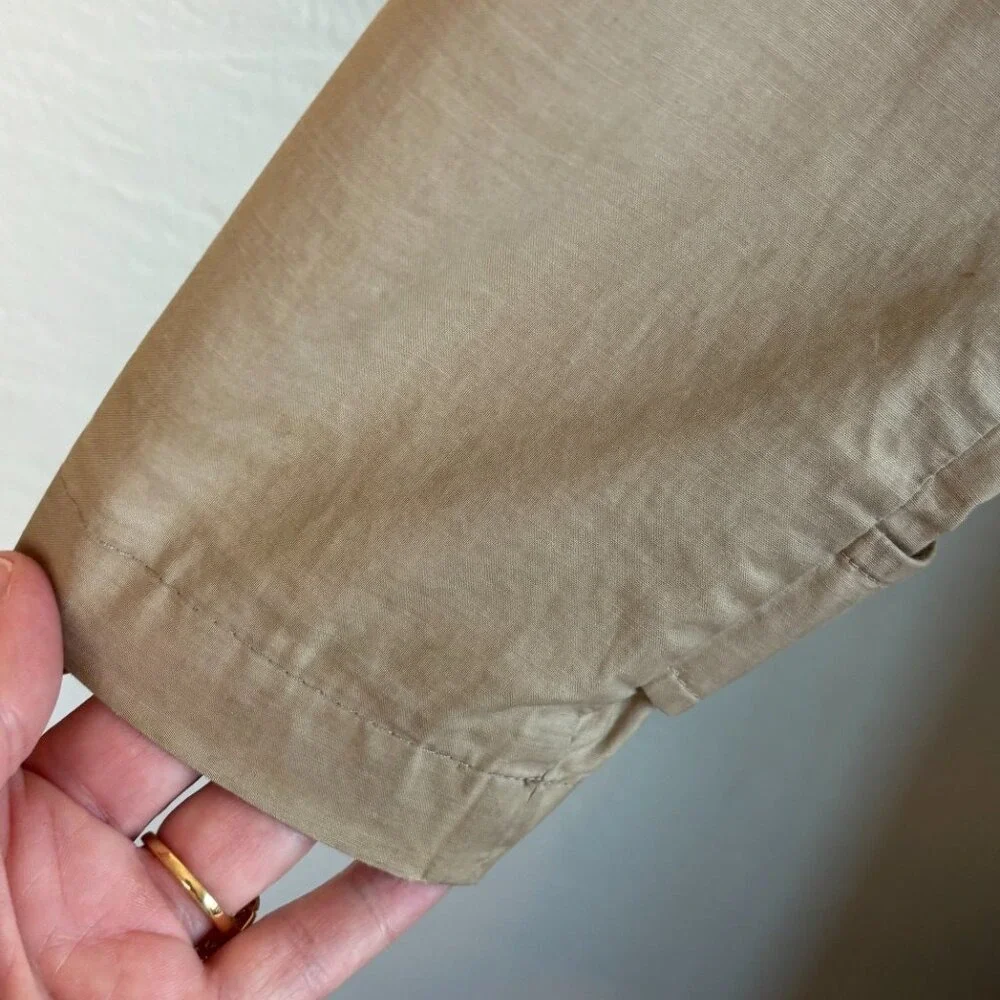 Burberry Trench Coat 10 Long Tan Cotton Nova Check‎ England - Picture 6 of 16